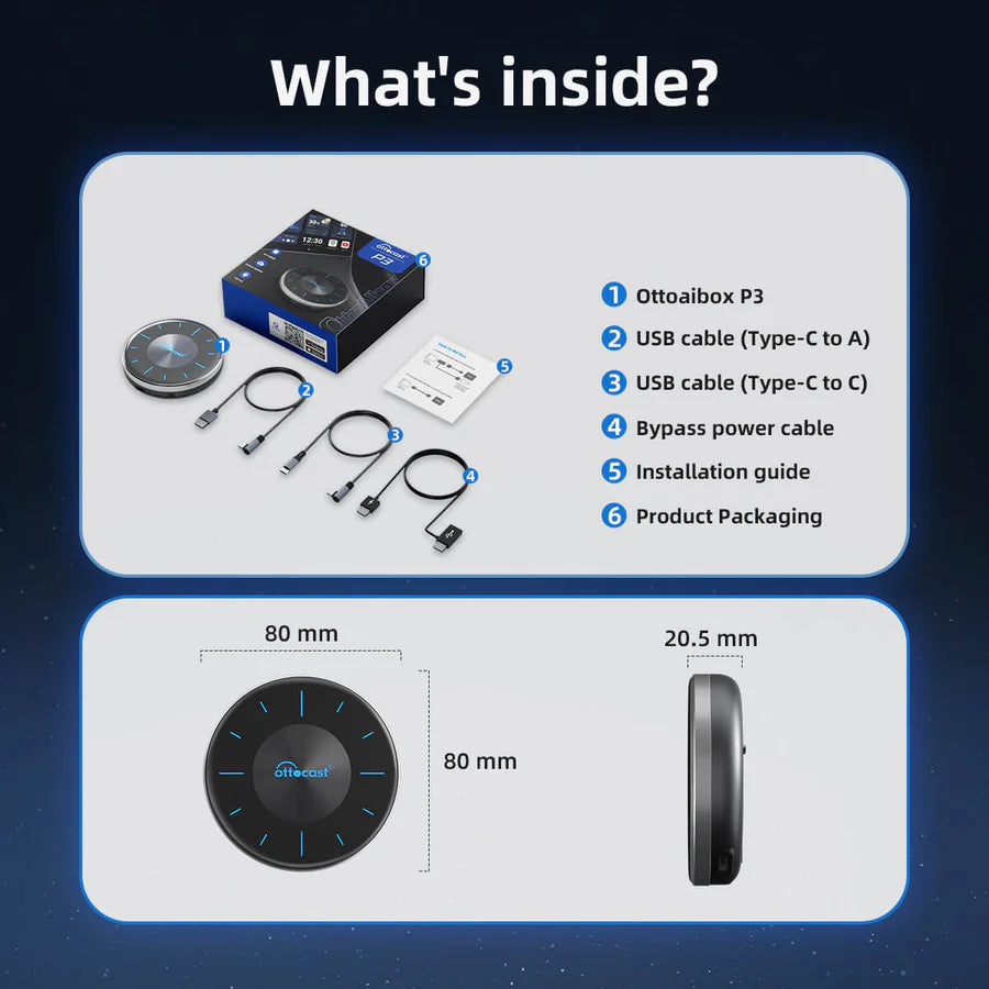 OTTOCAST OttoAibox P3 CarPlay AI Box